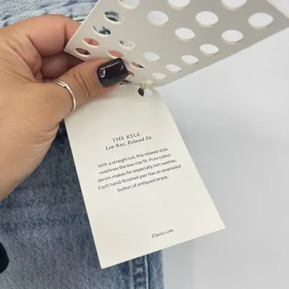 KHAITE | NWT Kyle Low-Rise Straight-Leg Jeans Santa Fe Light Wash 28 - Picture 6 of 12